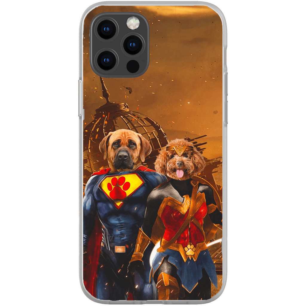 &#39;Superdog &amp; Wonder Doggette&#39; Personalized 2 Pet Phone Case