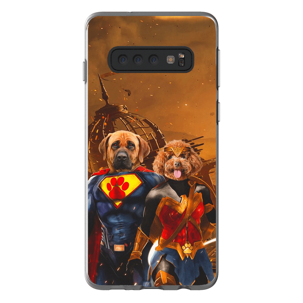 &#39;Superdog &amp; Wonder Doggette&#39; Personalized 2 Pet Phone Case