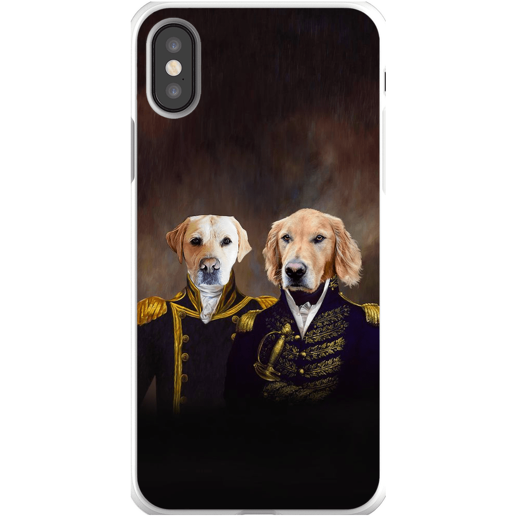 Funda personalizada para teléfono con 2 mascotas &#39;El Almirante y el Capitán&#39;