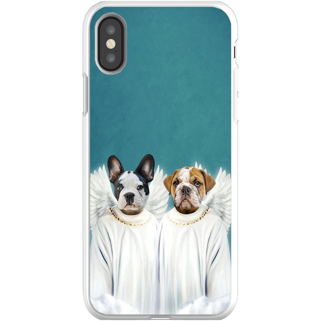 &#39;2 Angels&#39; Personalized Pets Phone Case