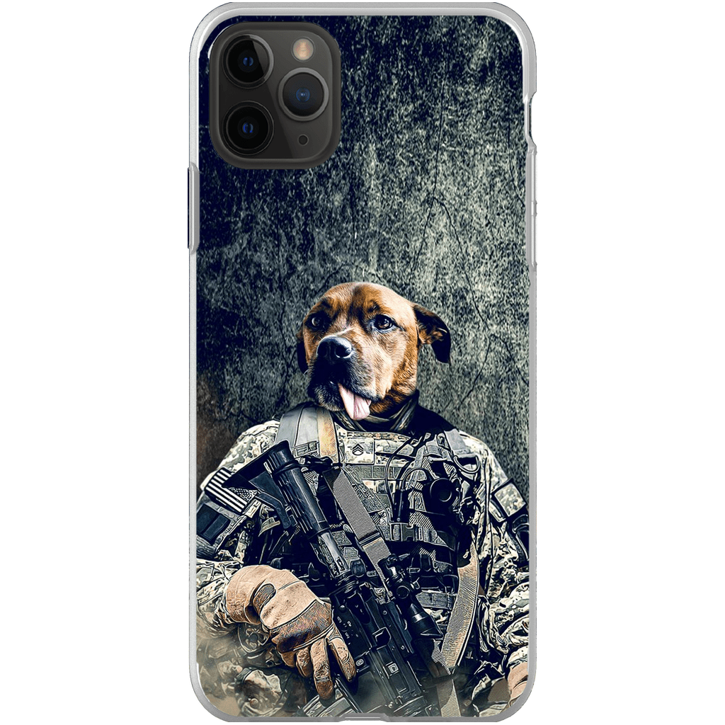 Funda para teléfono personalizada &#39;El veterano del ejército&#39;