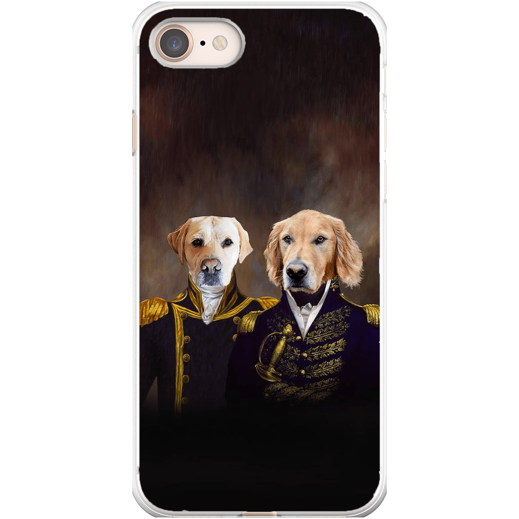 Funda personalizada para teléfono con 2 mascotas &#39;El Almirante y el Capitán&#39;