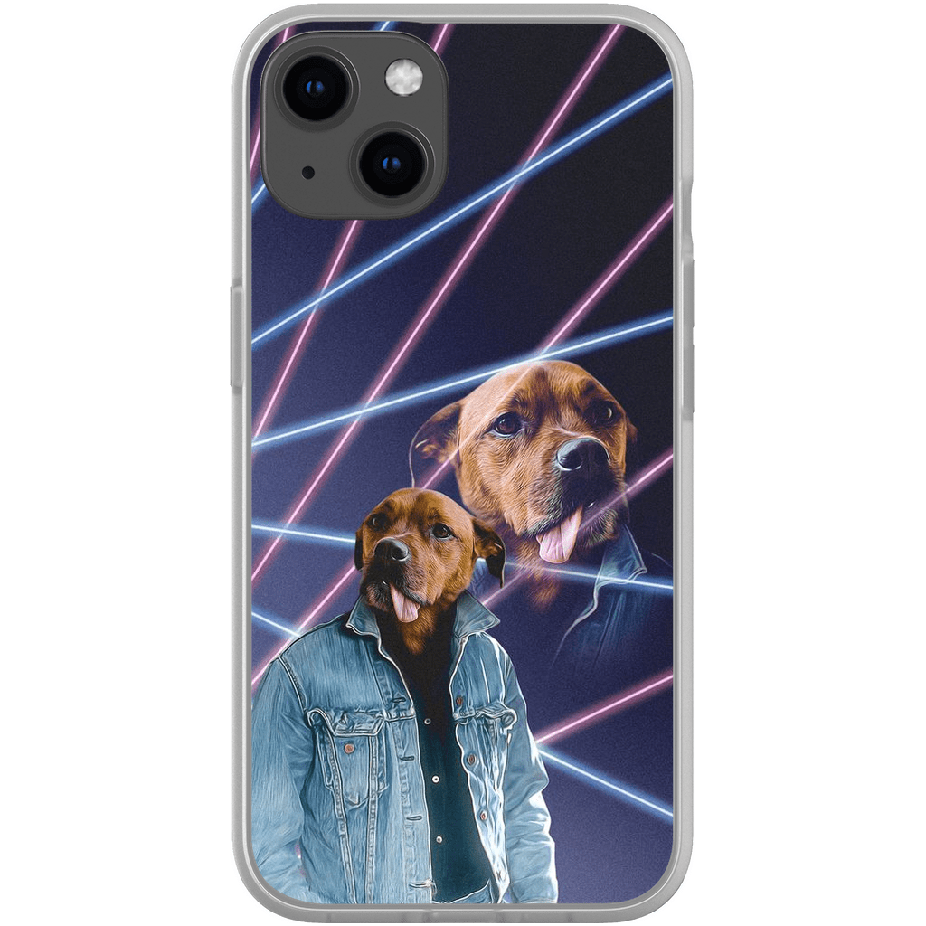 Funda personalizada para teléfono con mascota &#39;1980s Lazer Portrait&#39;