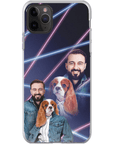 Funda para teléfono personalizada Lazer Portrait Pet (femenino)/humano (masculino) de los años 80