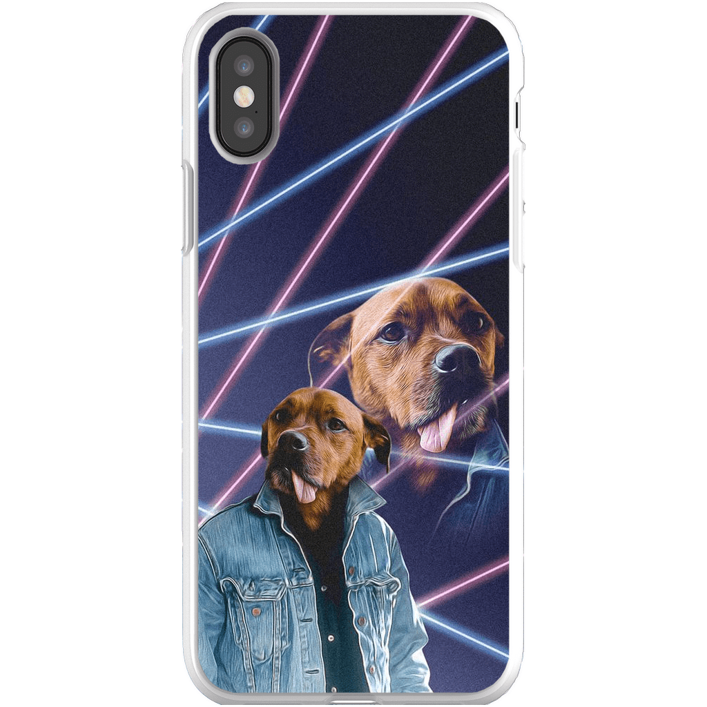 Funda personalizada para teléfono con mascota &#39;1980s Lazer Portrait&#39;