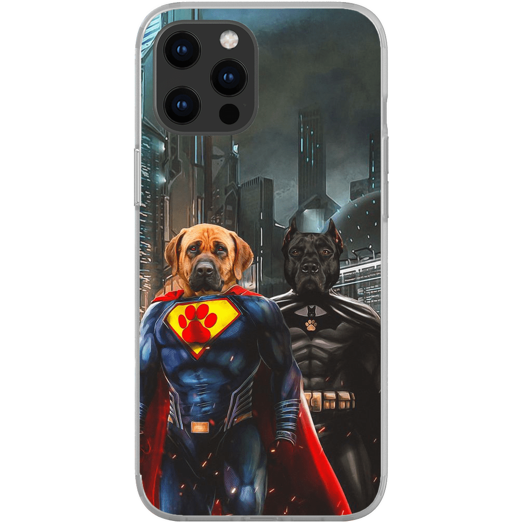 &#39;Superdog &amp; Batdog&#39; Personalized 2 Pet Phone Case