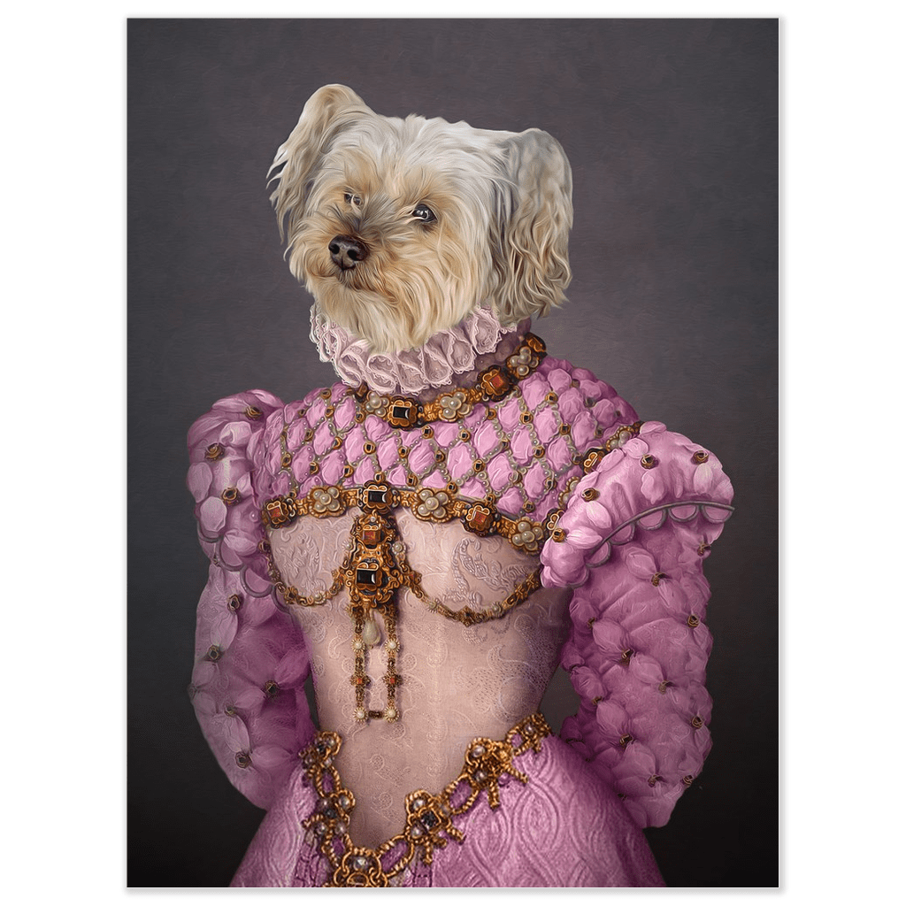 Póster Mascota personalizada &#39;La Princesa Rosa&#39;