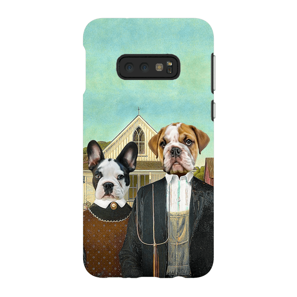 &#39;American Pawthic&#39; Personalized 2 Pet Phone Case