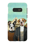 Funda personalizada para teléfono con 2 mascotas 'American Pawthic'