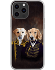 Funda personalizada para teléfono con 2 mascotas 'El Almirante y el Capitán'