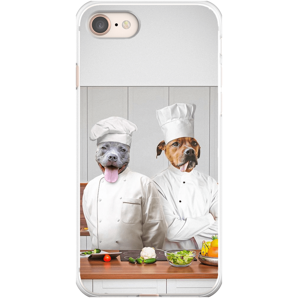 Funda personalizada para teléfono con 2 mascotas &#39;The Chefs&#39;