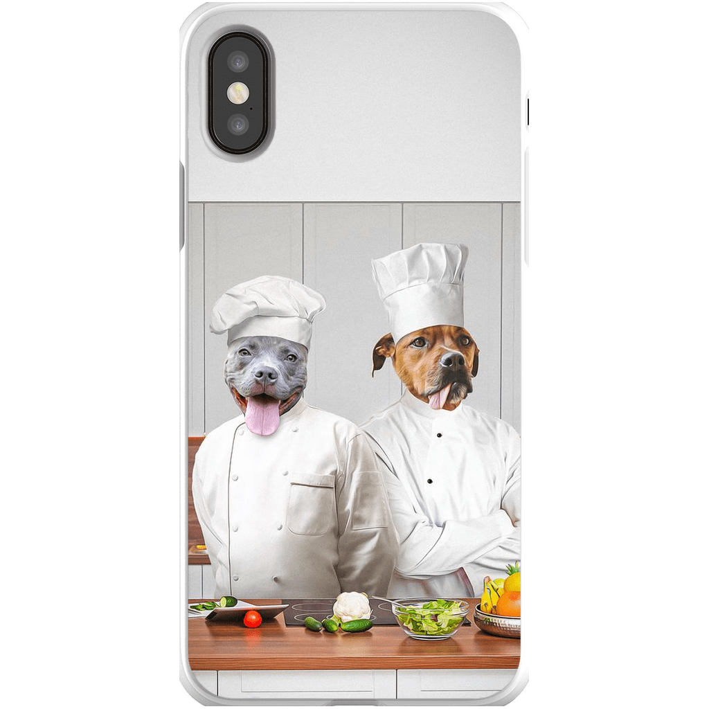 Funda personalizada para teléfono con 2 mascotas &#39;The Chefs&#39;