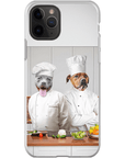 Funda personalizada para teléfono con 2 mascotas 'The Chefs'