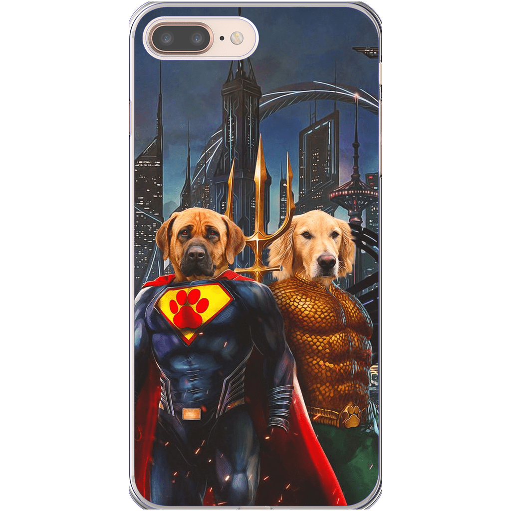 &#39;Superdog &amp; Aquadog&#39; Personalized 2 Pet Phone Case