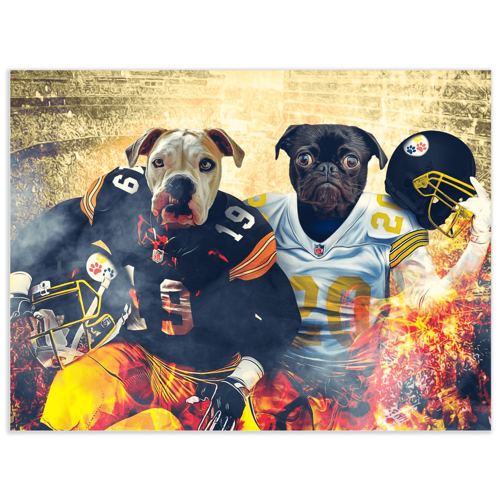 Póster Personalizado para 2 mascotas &#39;Pittsburgh Doggos&#39;