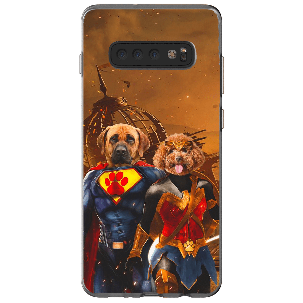 &#39;Superdog &amp; Wonder Doggette&#39; Personalized 2 Pet Phone Case