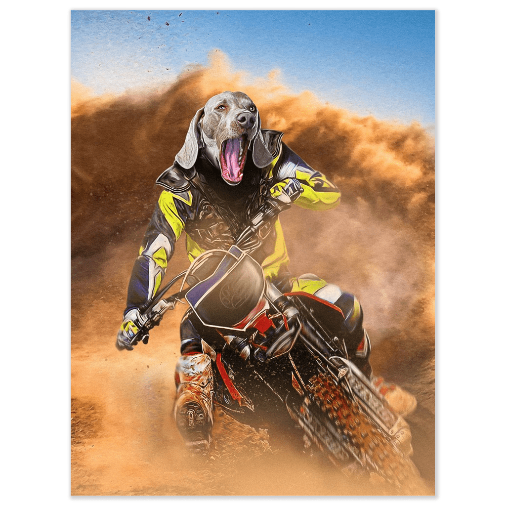 Póster Mascota personalizada &#39;El piloto de motocross&#39;