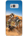 Funda personalizada para teléfono con 3 mascotas 'The Motocross Riders'