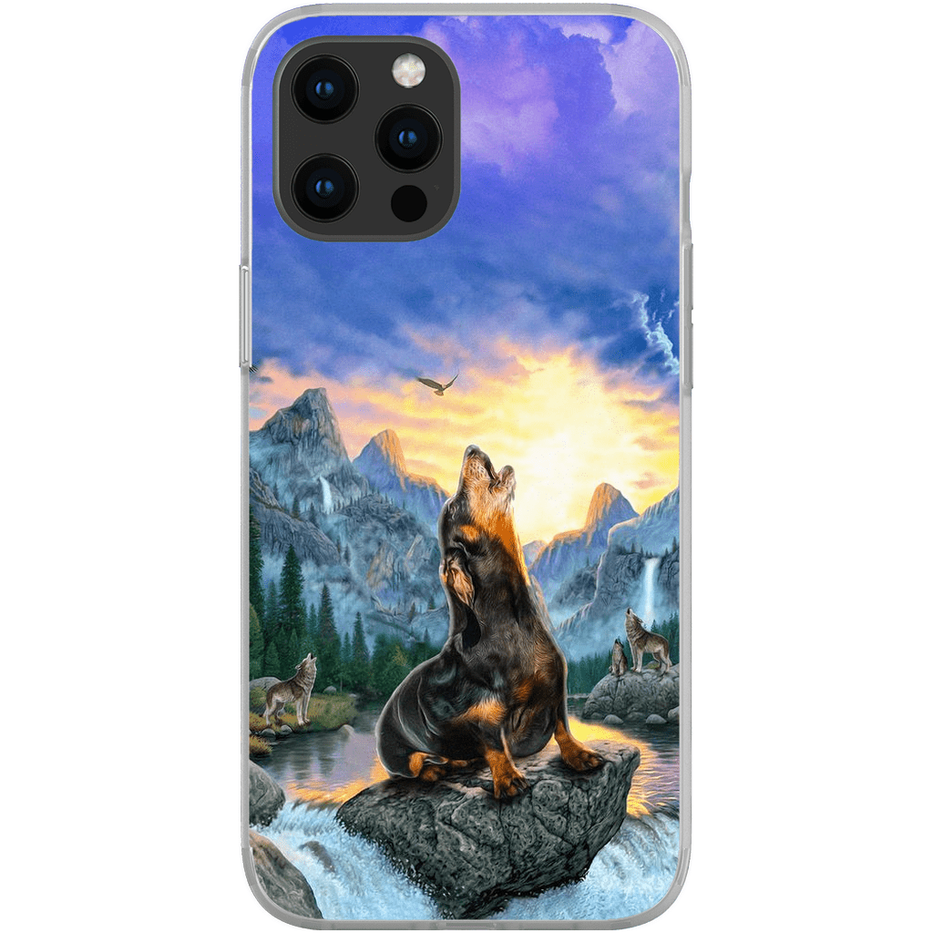 &#39;The Retro Wolf&#39; Personalized Phone Case