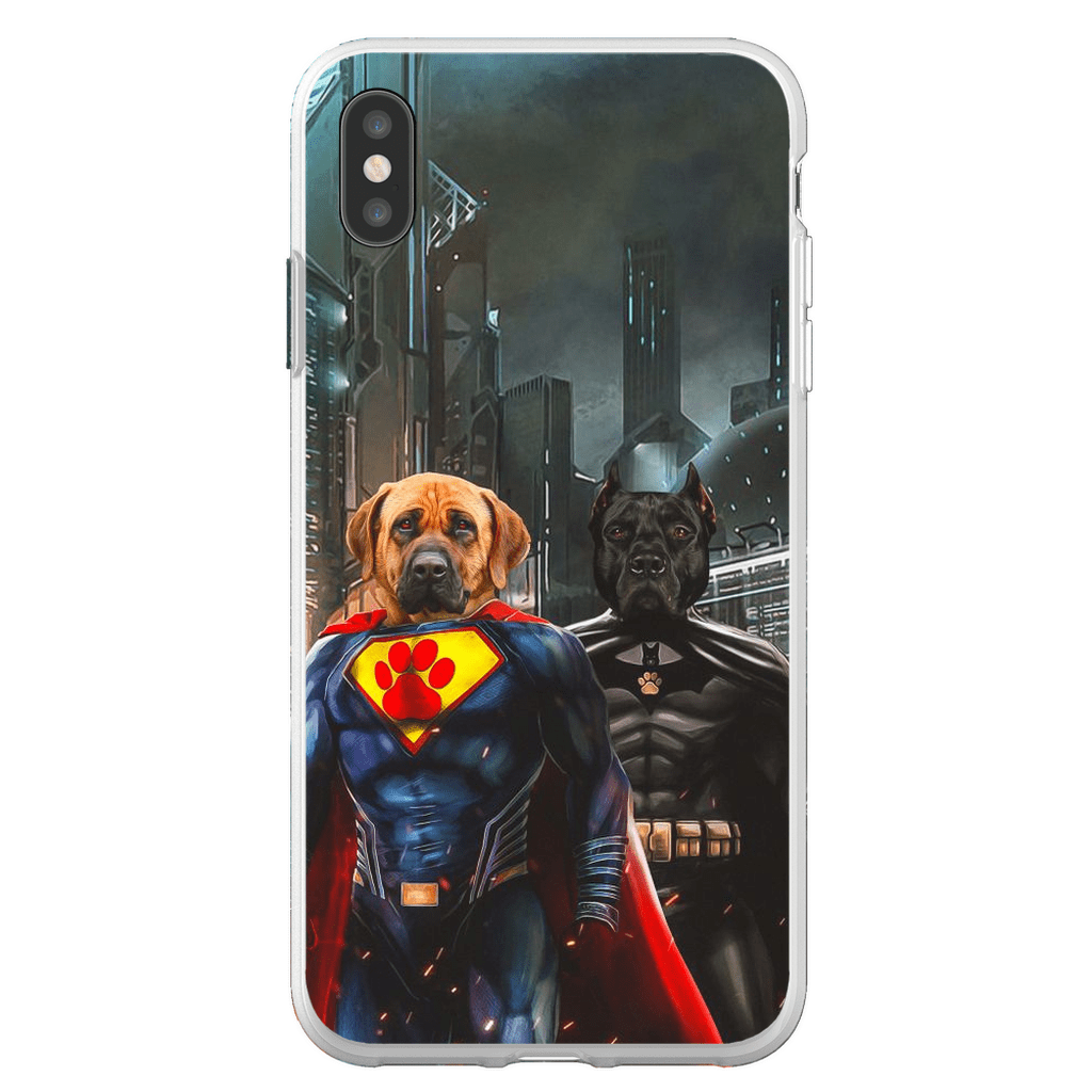 &#39;Superdog &amp; Batdog&#39; Personalized 2 Pet Phone Case