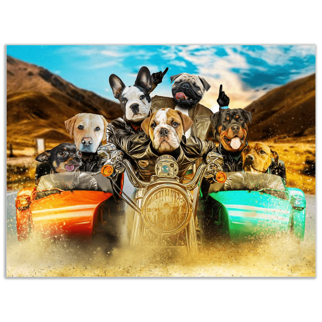 Póster personalizado con 7 mascotas &#39;Harley Wooferson&#39;