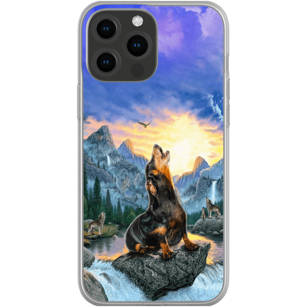 &#39;The Retro Wolf&#39; Personalized Phone Case