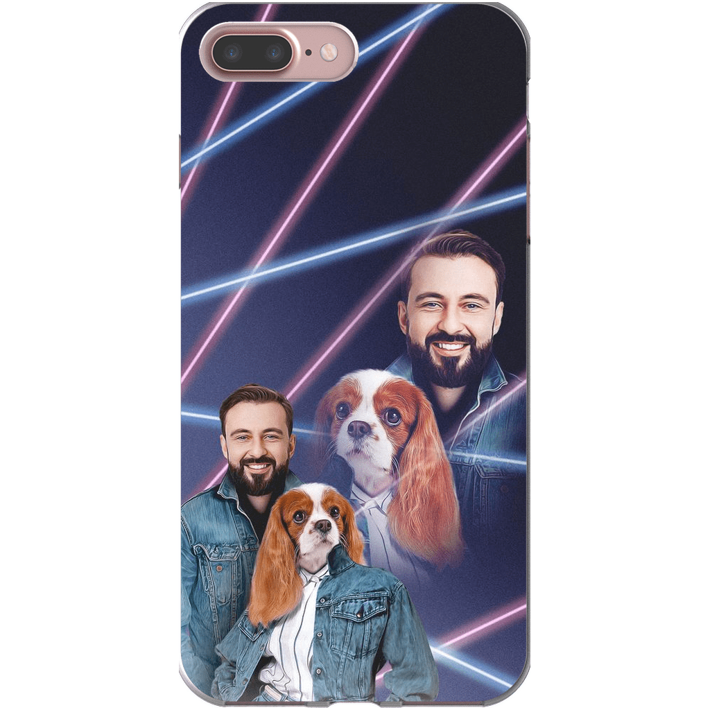 &#39;1980s Lazer Portrait Pet(Female)/Human(Male)&#39; Personalized Phone Case