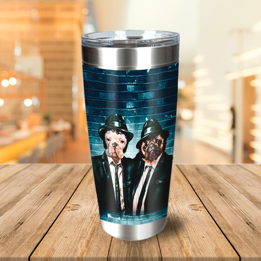 &#39;The Blues Doggos&#39; Personalized 2 Pet Tumbler