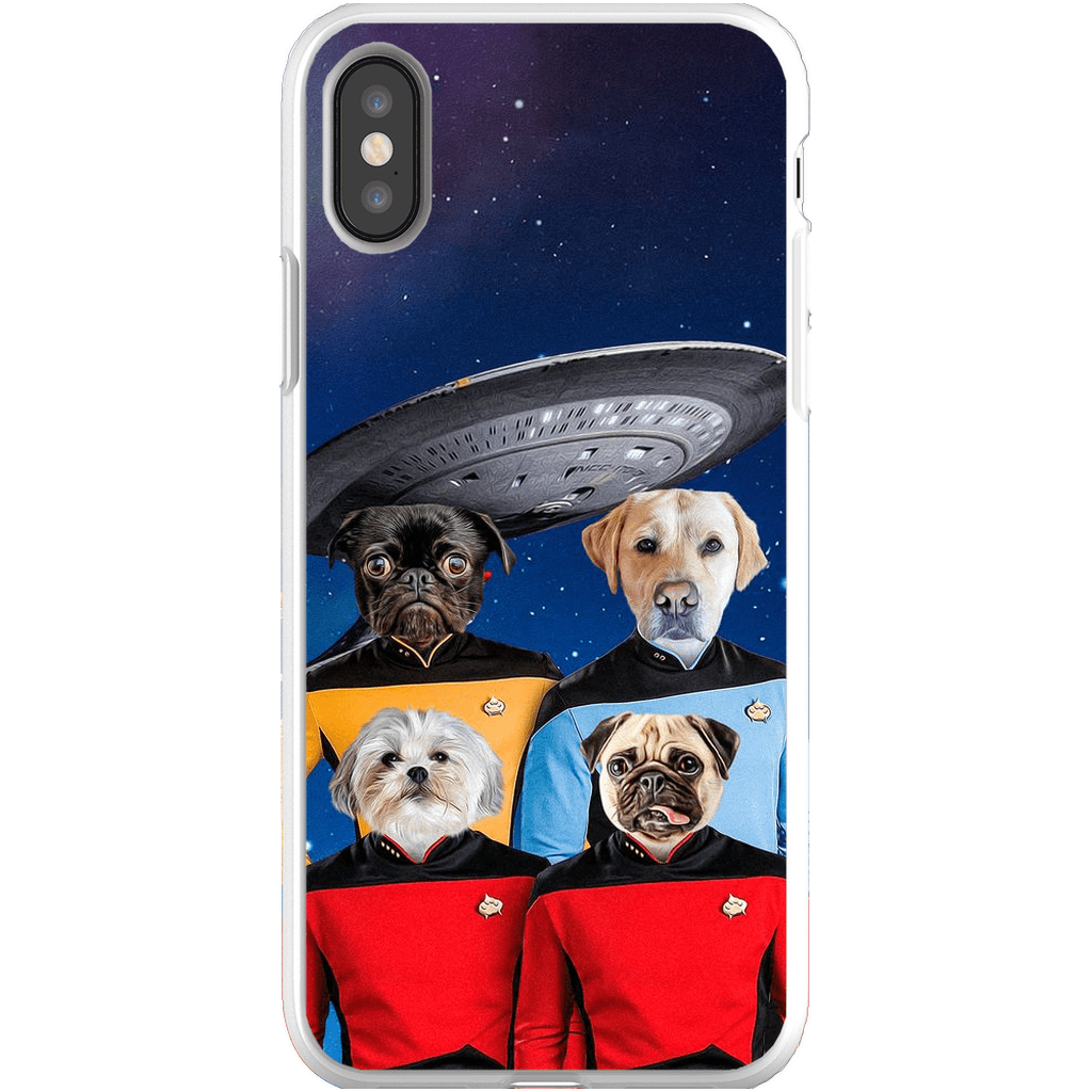 &#39;Doggo-Trek&#39; Funda personalizada para teléfono con 4 mascotas