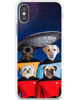 'Doggo-Trek' Funda personalizada para teléfono con 4 mascotas