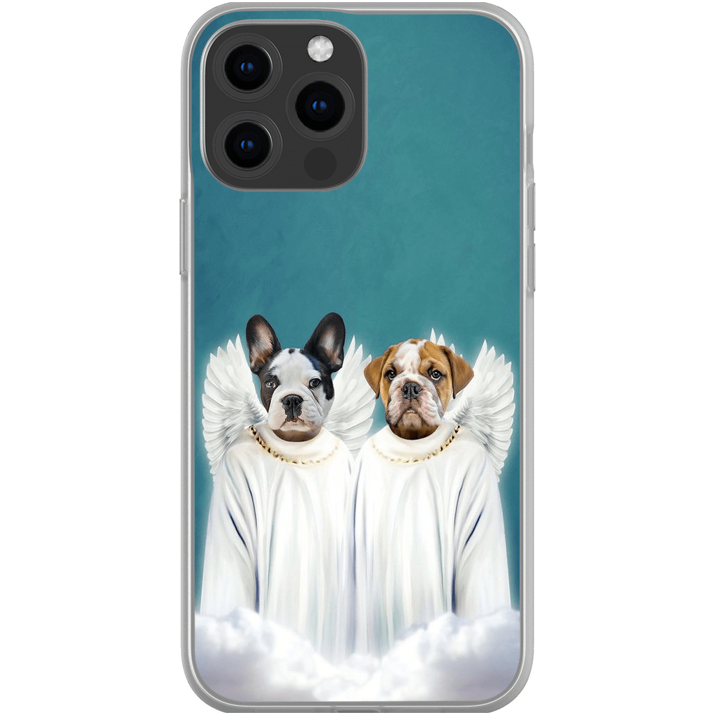 &#39;2 Angels&#39; Personalized Pets Phone Case