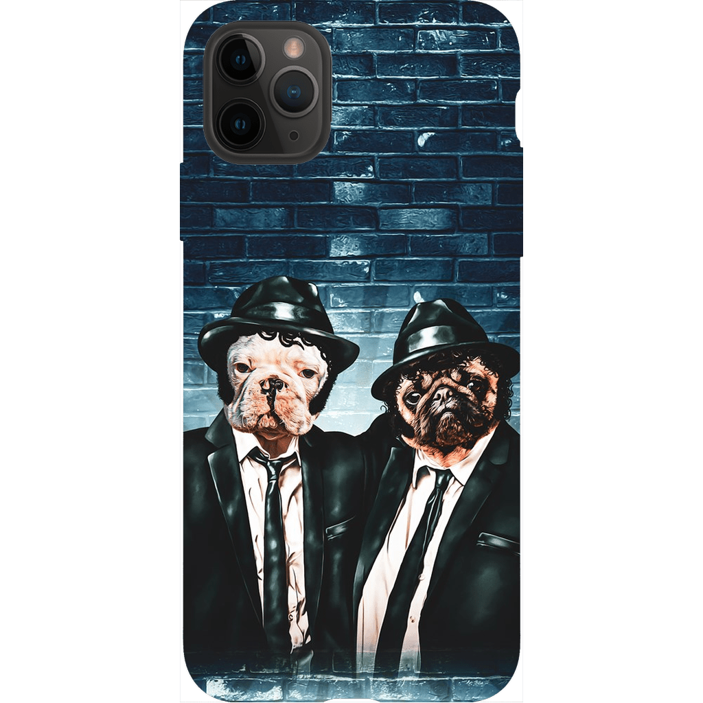 Funda personalizada para teléfono con 2 mascotas &#39;The Blues Doggos&#39;