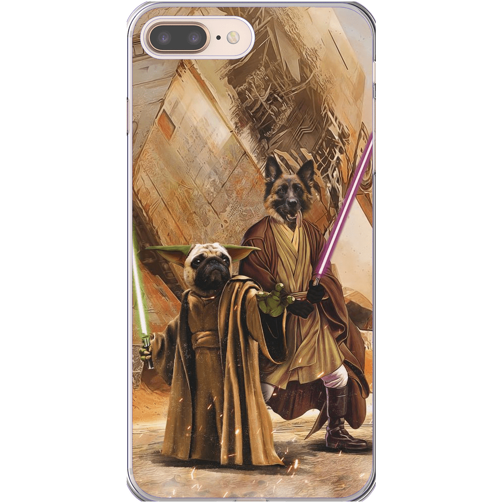 &#39;Yodogg &amp; Jedi-Doggo&#39; Personalized 2 Pet Phone Case