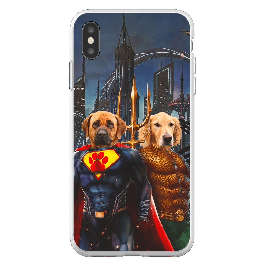 &#39;Superdog &amp; Aquadog&#39; Personalized 2 Pet Phone Case