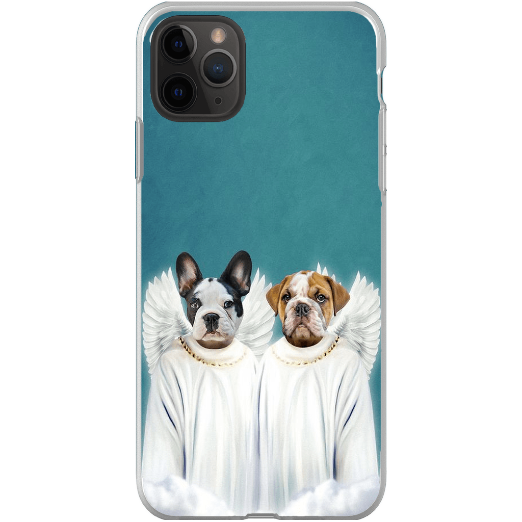 &#39;2 Angels&#39; Personalized Pets Phone Case