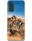 Funda personalizada para teléfono con 3 mascotas 'The Motocross Riders'