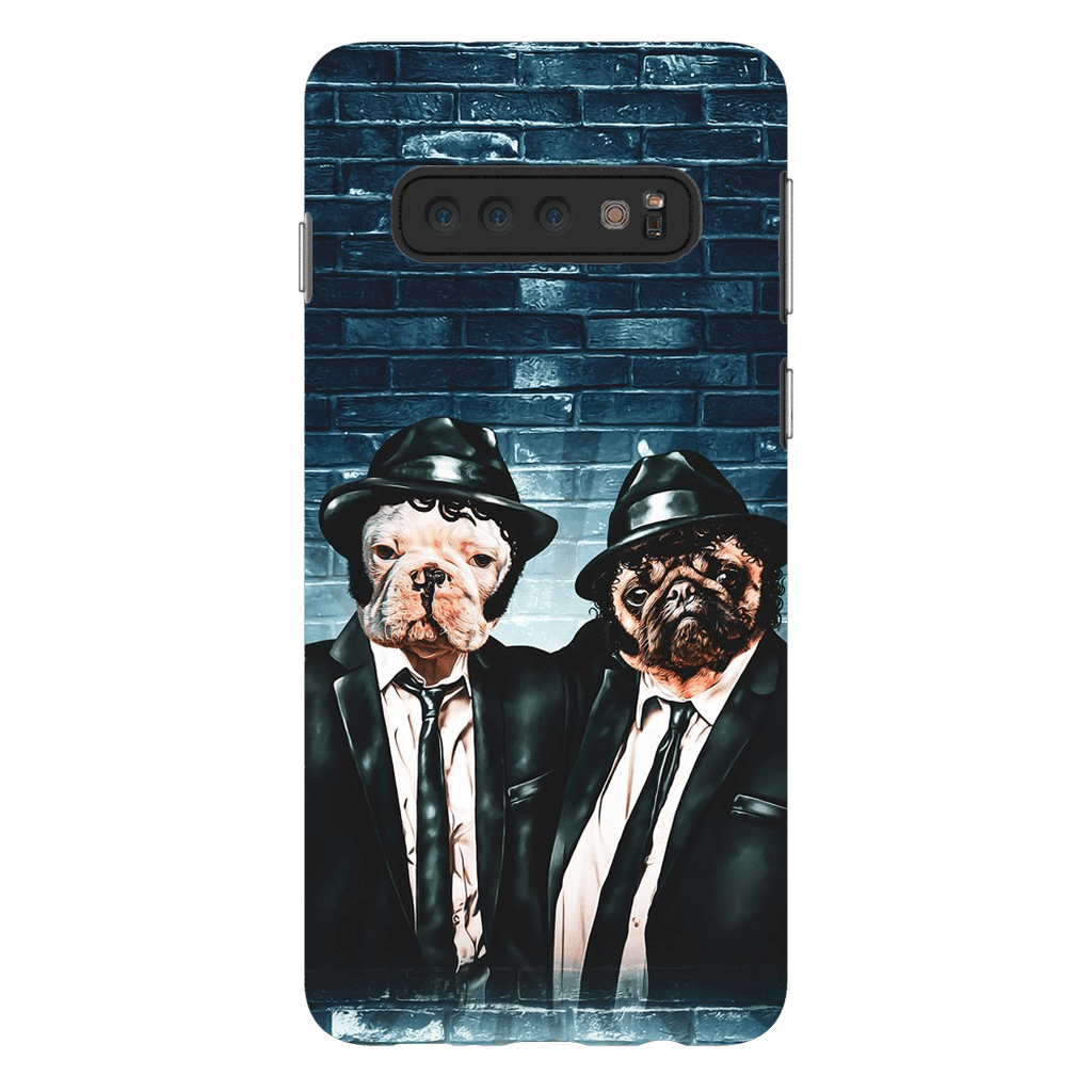 Funda personalizada para teléfono con 2 mascotas &#39;The Blues Doggos&#39;