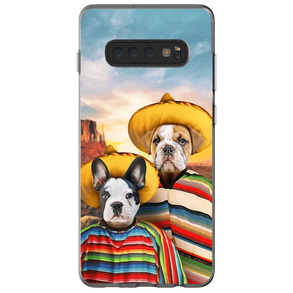 &#39;2 Amigos&#39; Funda personalizada para teléfono con 2 mascotas