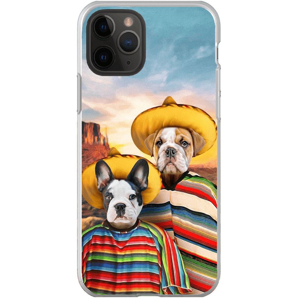 &#39;2 Amigos&#39; Funda personalizada para teléfono con 2 mascotas