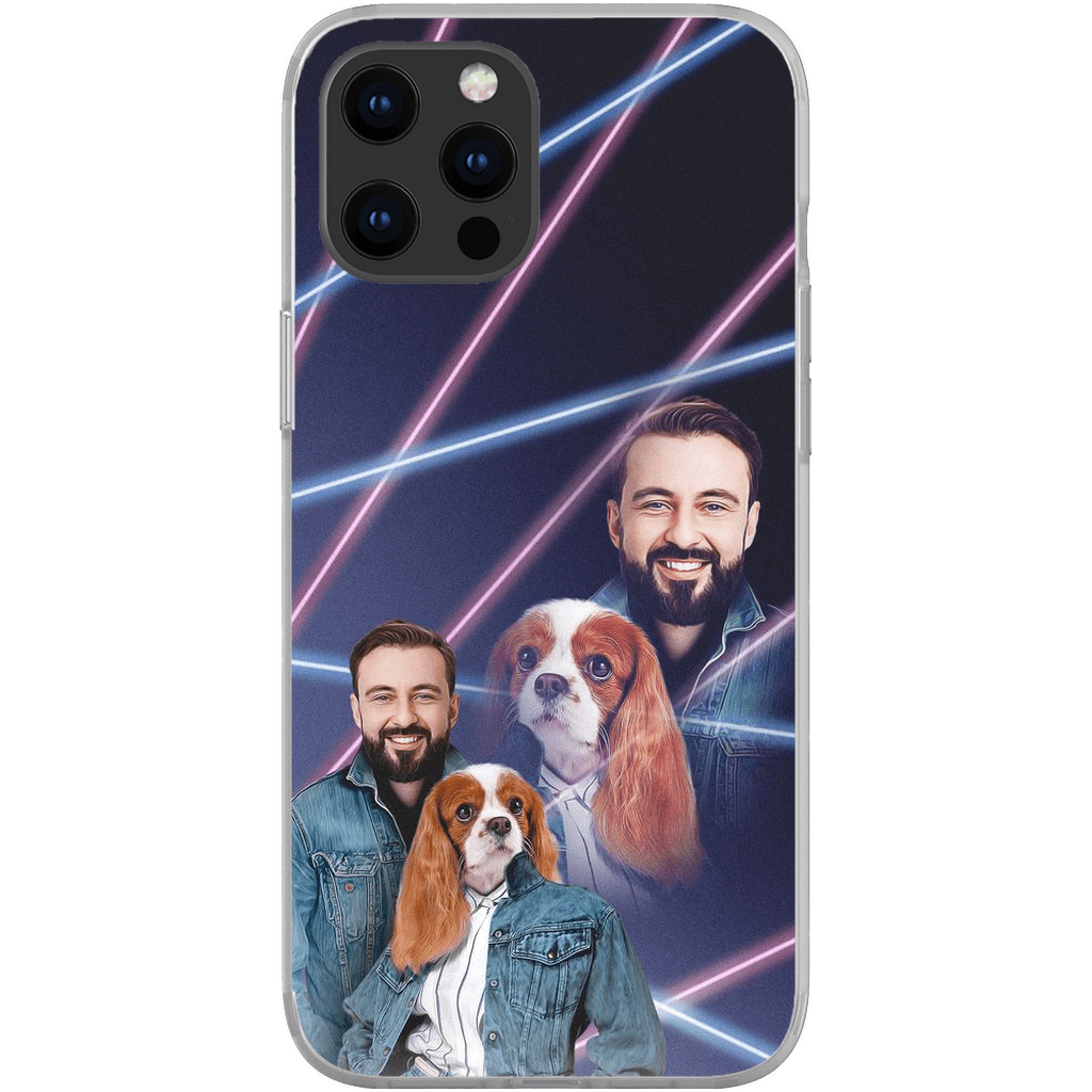 &#39;1980s Lazer Portrait Pet(Female)/Human(Male)&#39; Personalized Phone Case