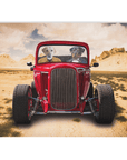 'The Hot Rod' Personalized 2 Pet Blanket