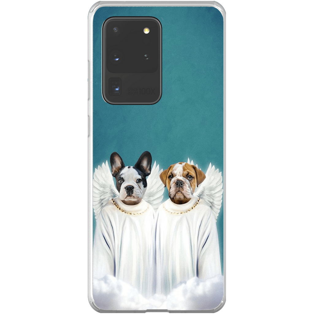 &#39;2 Angels&#39; Personalized Pets Phone Case