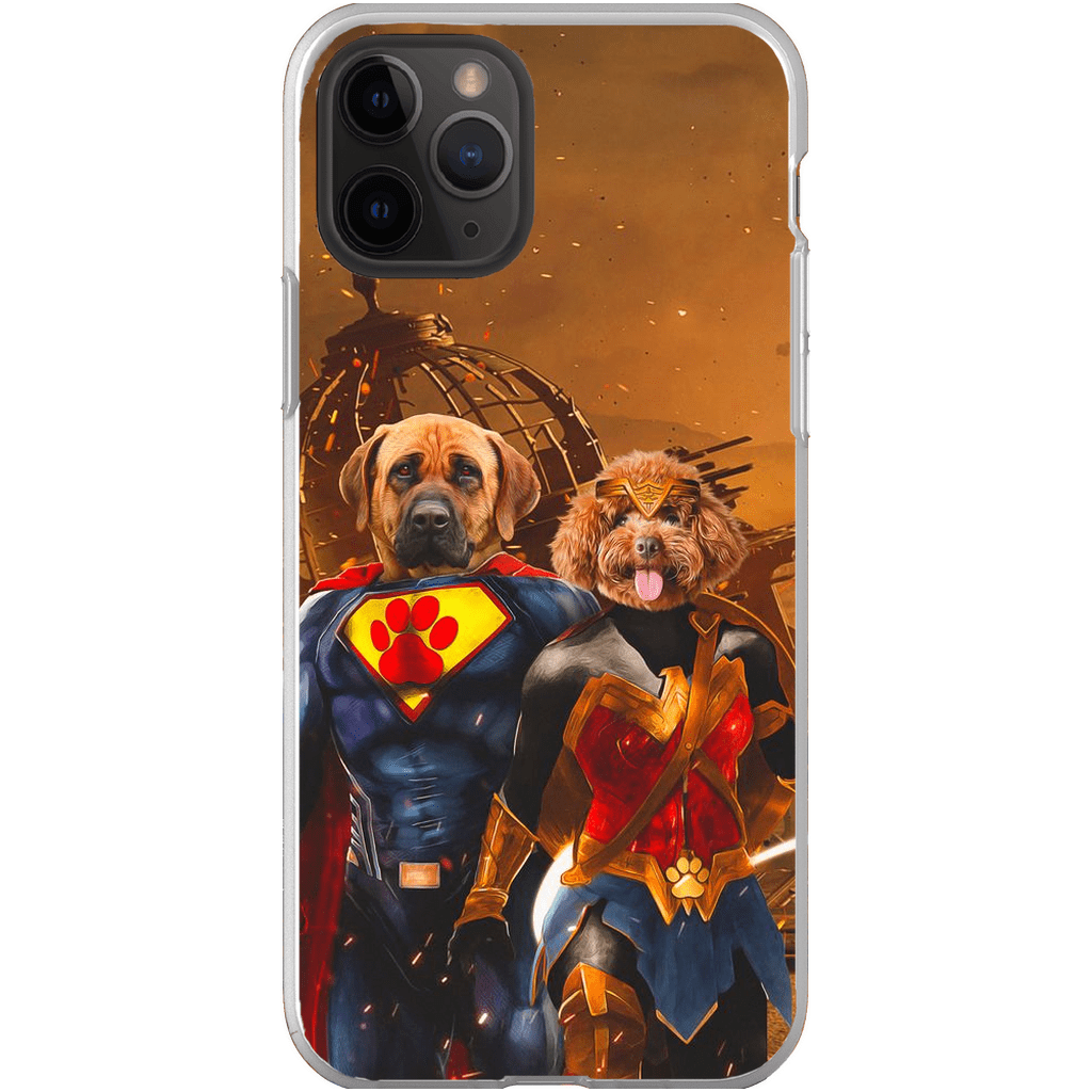 &#39;Superdog &amp; Wonder Doggette&#39; Personalized 2 Pet Phone Case