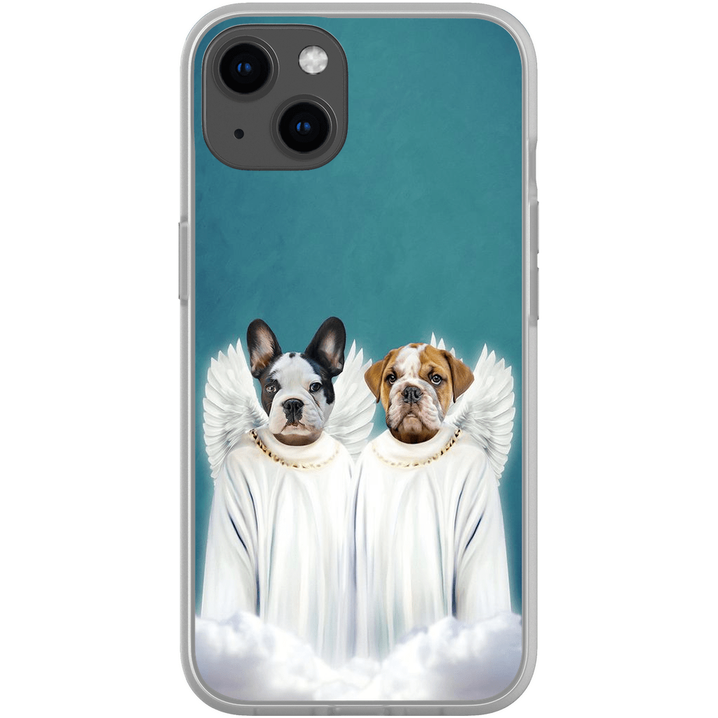 &#39;2 Angels&#39; Personalized Pets Phone Case