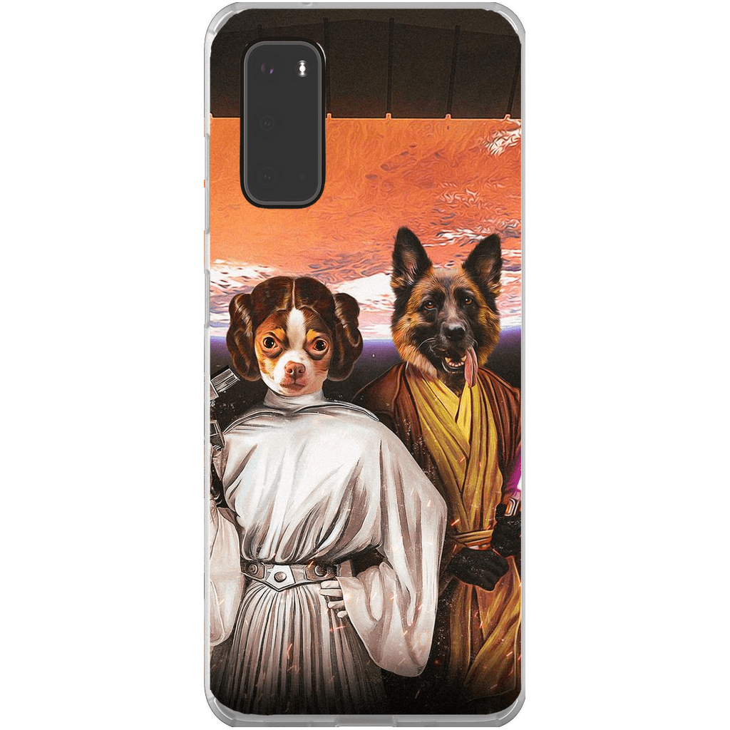 &#39;Princess Leidown &amp; Jedi-Doggo&#39; Personalized 2 Pet Phone Case