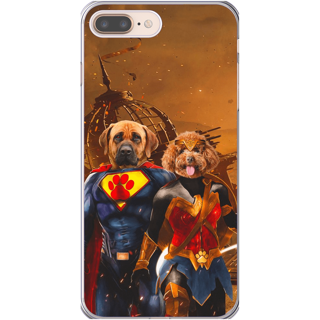 &#39;Superdog &amp; Wonder Doggette&#39; Personalized 2 Pet Phone Case