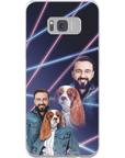 Funda para teléfono personalizada Lazer Portrait Pet (femenino)/humano (masculino) de los años 80