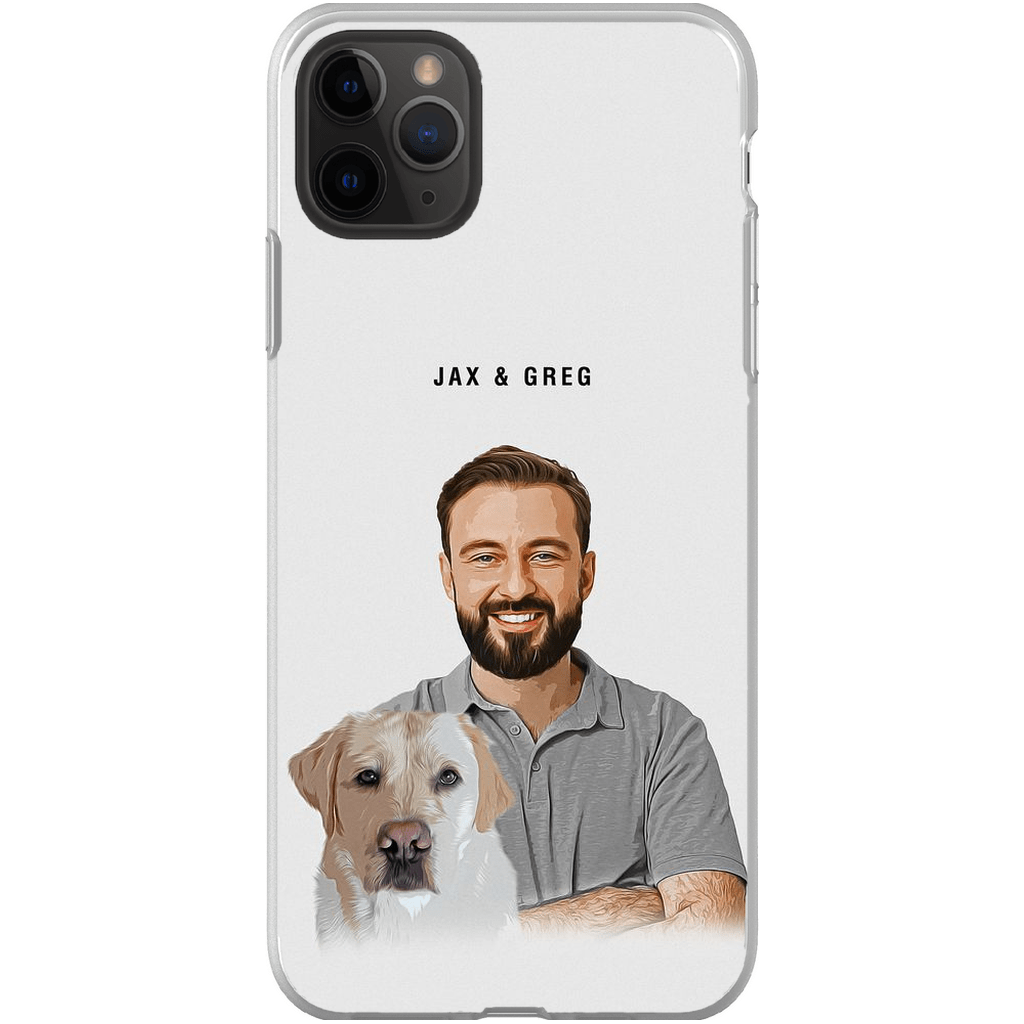 Funda moderna personalizada para teléfono para mascotas y humanos