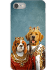 'King and Queen' Personalized 2 Pets Phone Case