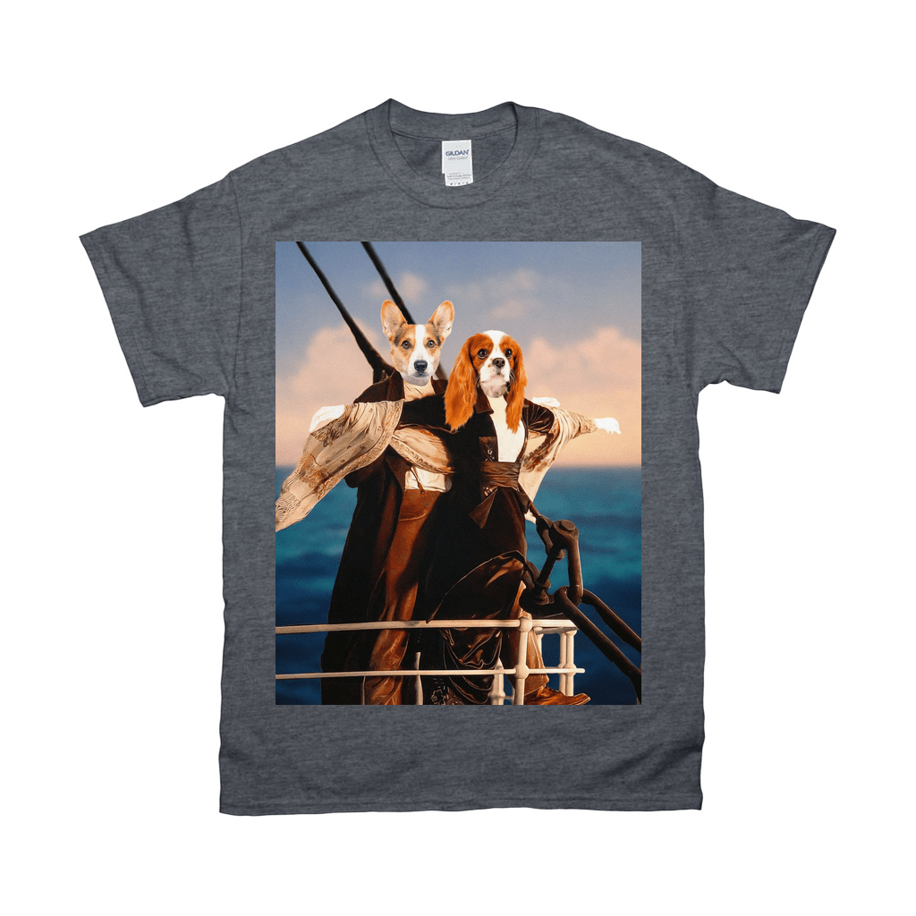 Camiseta personalizada para 2 mascotas &#39;Titanic Doggos&#39; 